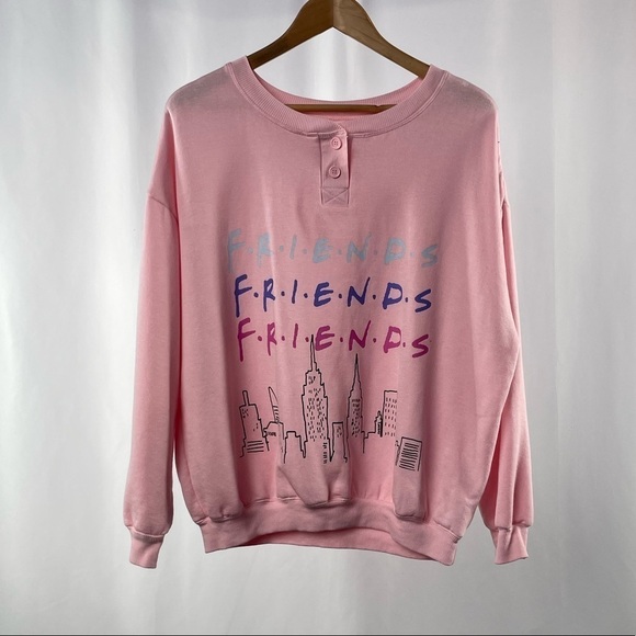 FRIENDS Pullover Graphic Sweatshirt‎ in Pink Size Extra Large - Picture 1 of 5